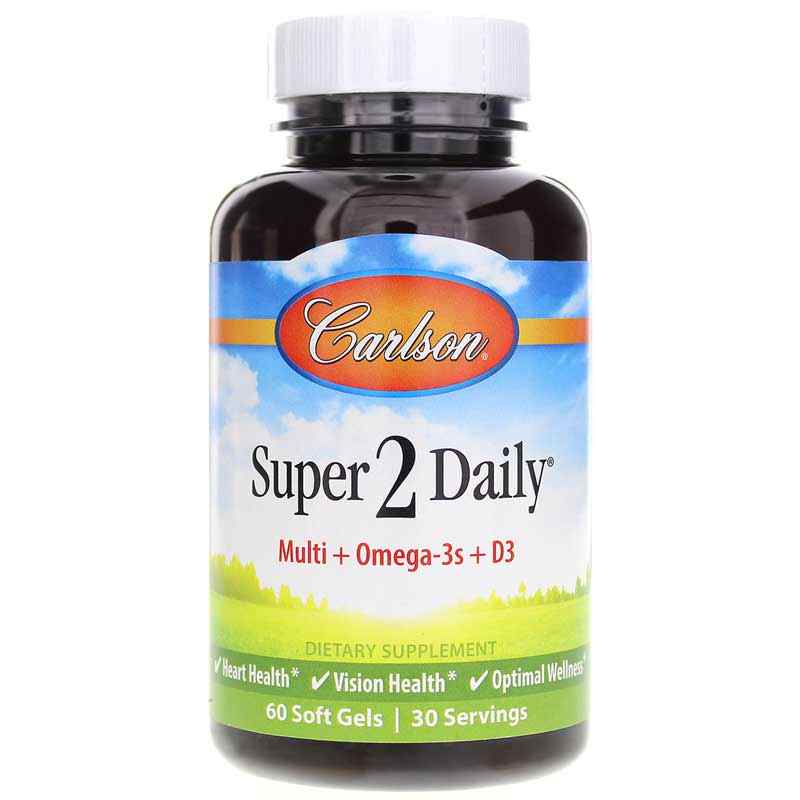 Super 2 Daily Multi Omega 3s D3 Carlson Labs